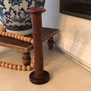 H&P Vintage Wooden Loom Spool Bobbin